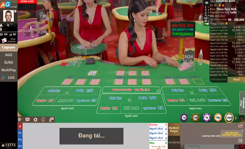 Giao diện sảnh Blackjack tại AG live casino