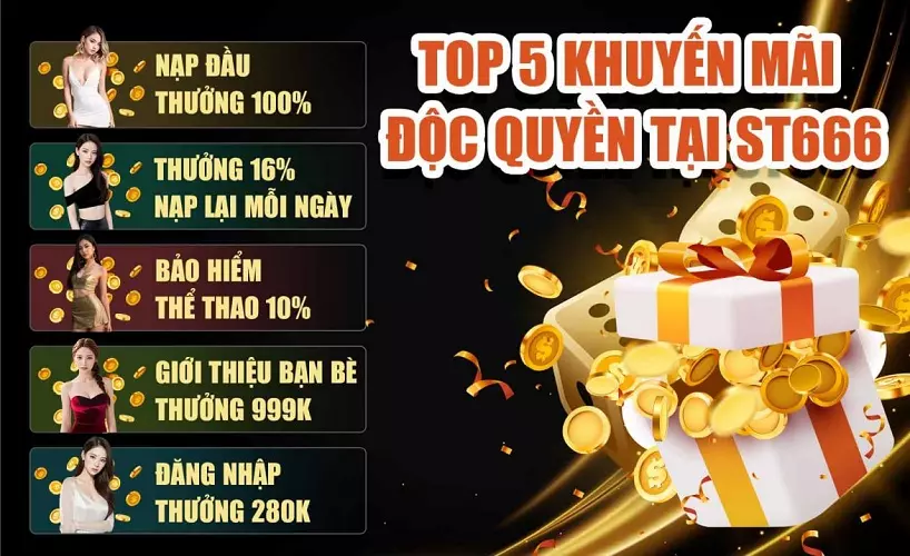 Top khuyến mãi độc quyền nhà cái ST666