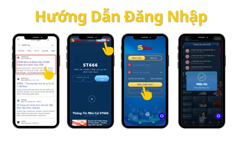 Hướng dẫn đăng nhập game bài đổi thưởng ST666