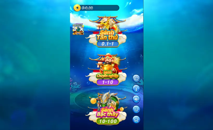 Giao diện sảnh cược bắn cá Oneshot Fishing